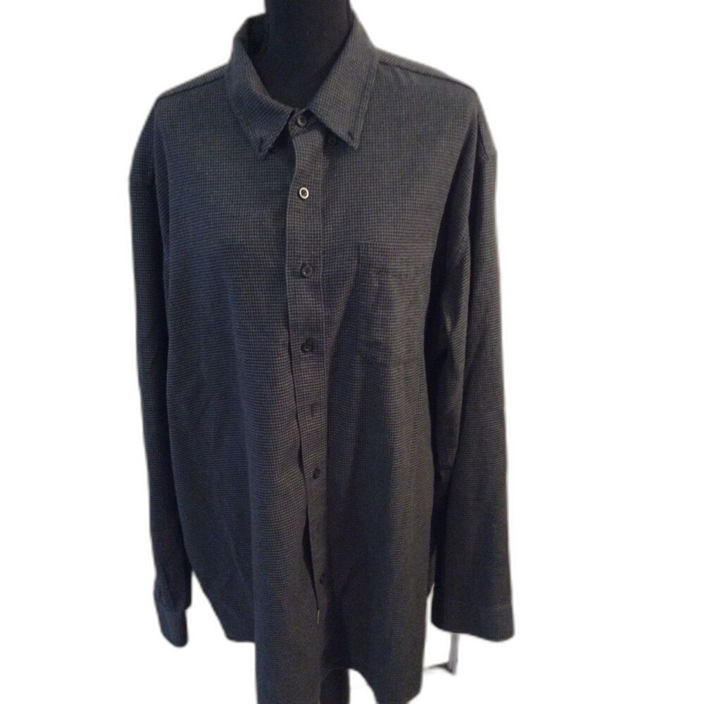L.L. Bean XXL TALL mens cotton button front shirt long sleeve VNC